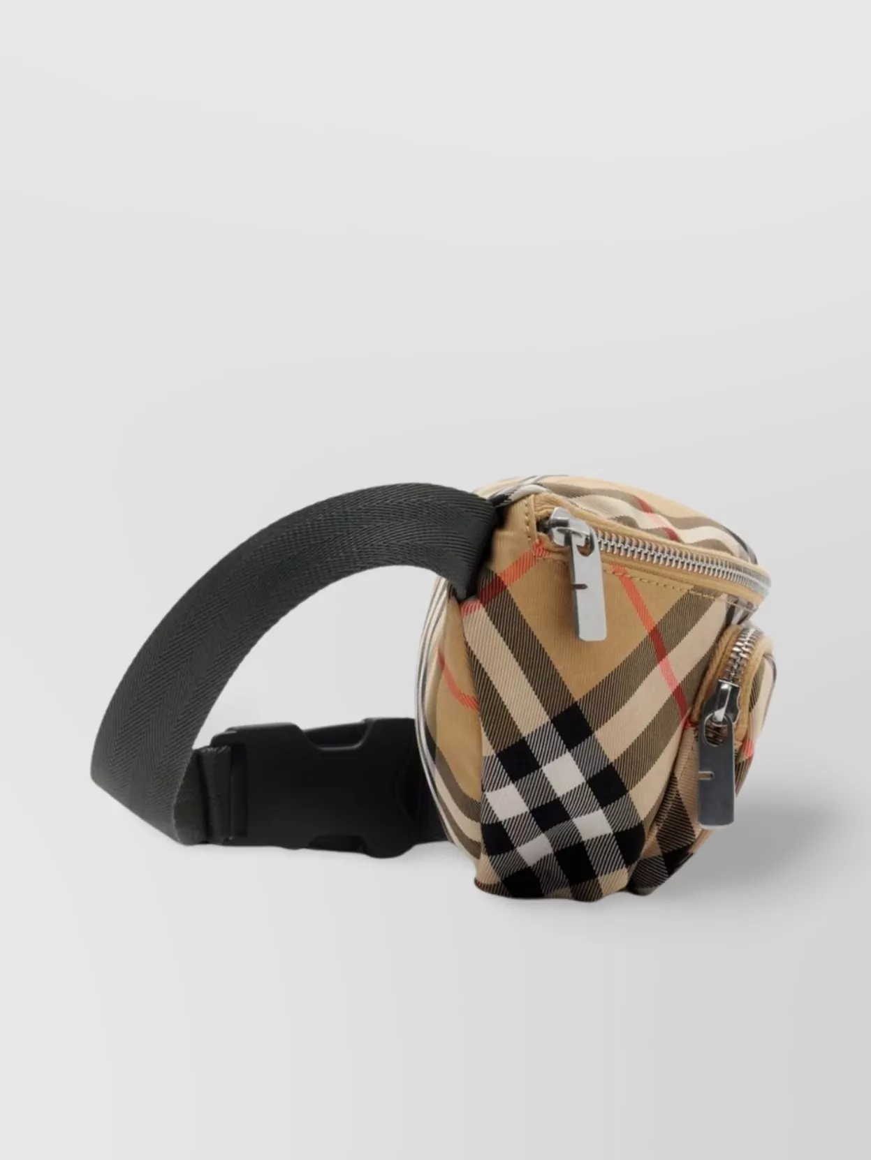 Burberry Belt Bags With Check Pattern And Front Pocket