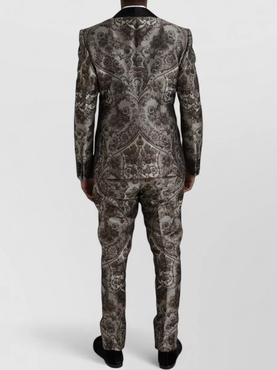 Dolce&Gabbana Silk-Blend Floral Jacquard Three-Piece Tuxedo Suit