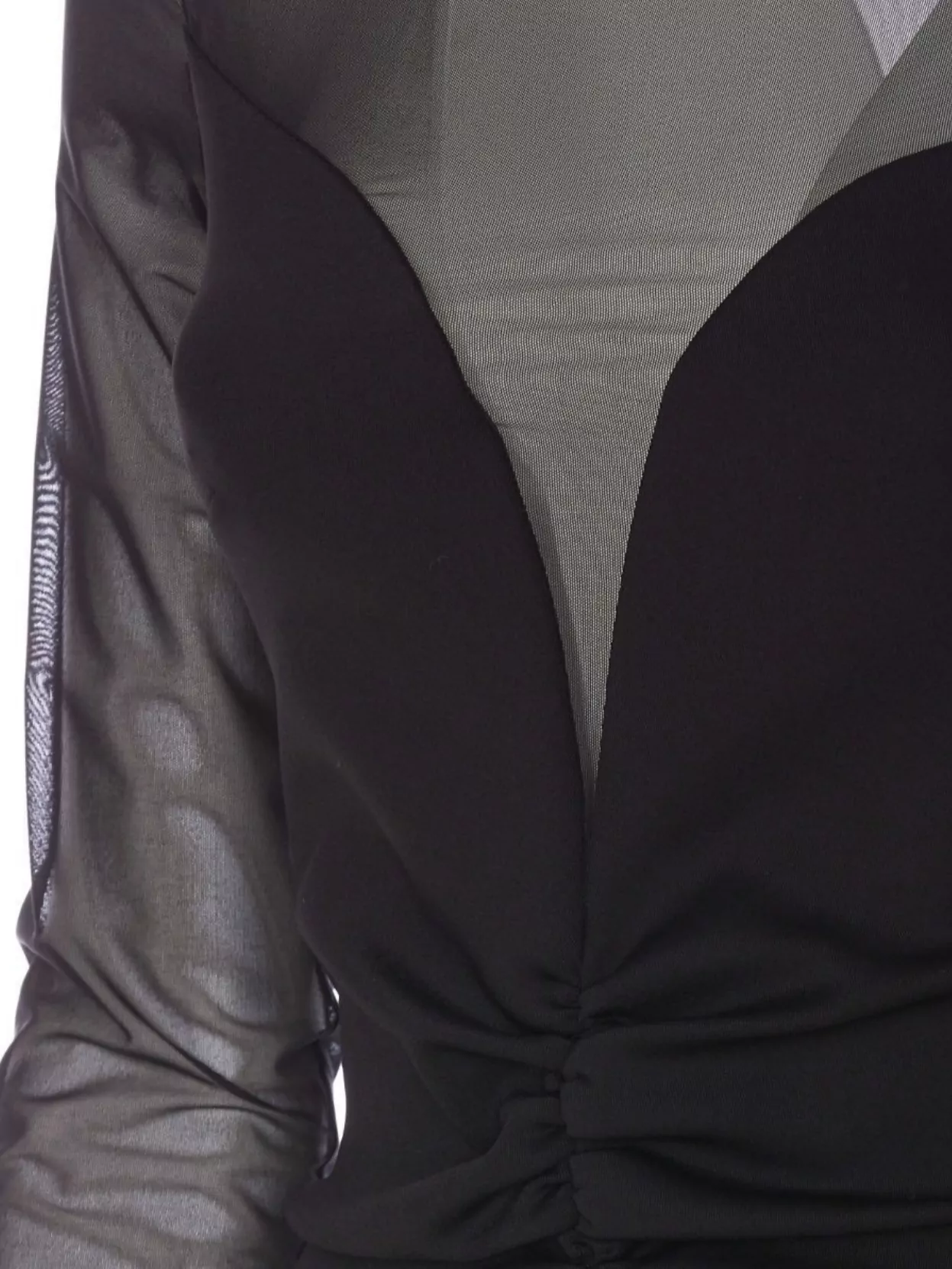 Pinko Mesh Panel Mini Dress With Off-Shoulder Design