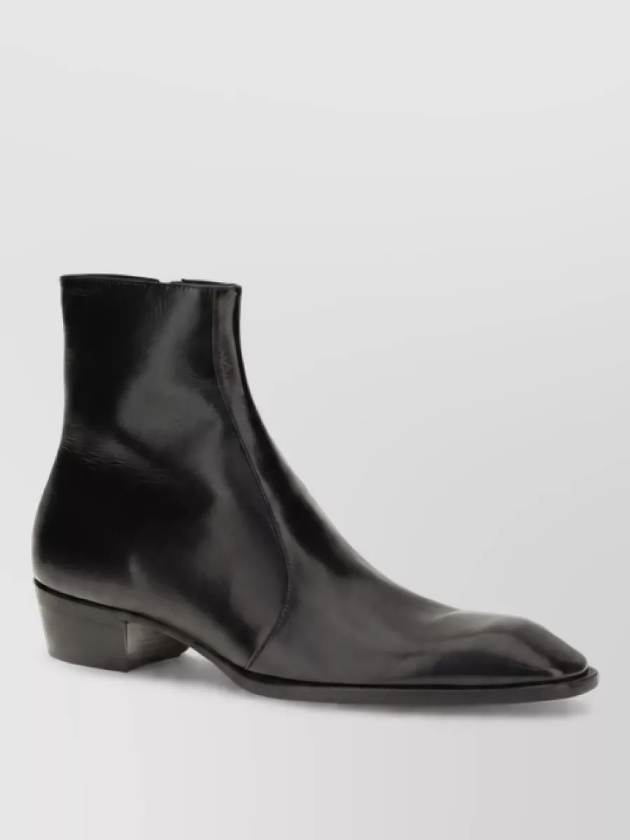 Saint Laurent Leather Ankle Boots