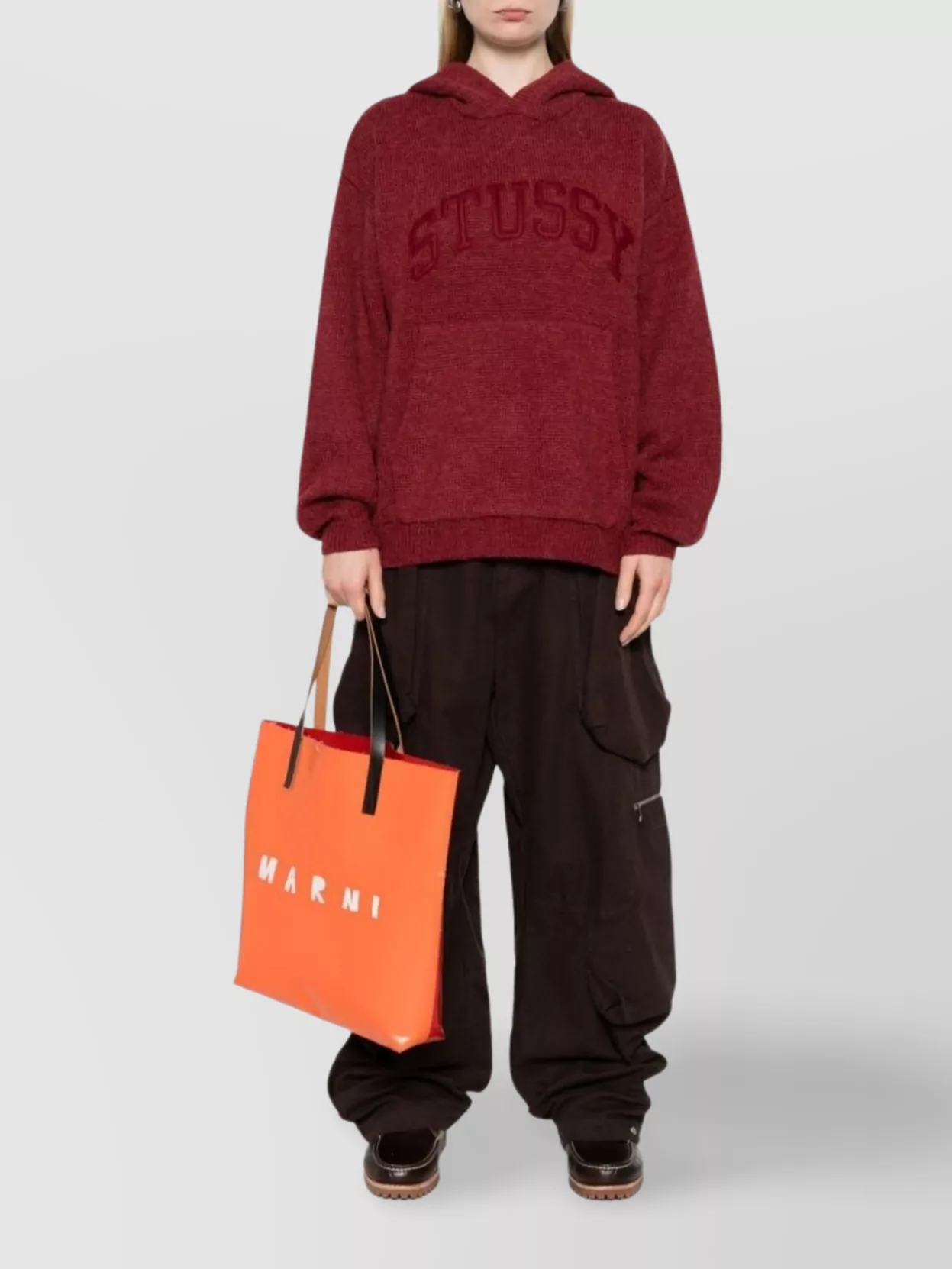 Stüssy Hooded Cotton Hoodie With Front Pouch Pocket