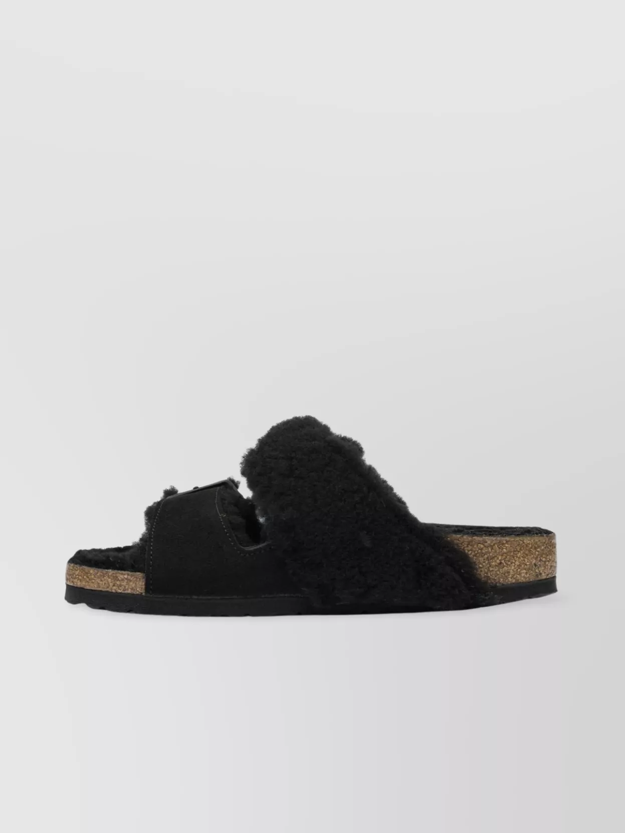 Birkenstock Leather Shearling Sandals