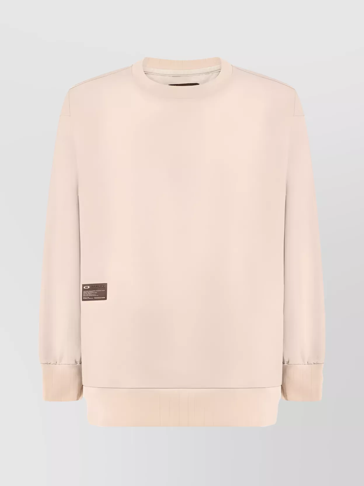 Oakley Long Sleeve Crew Neck Sweater With Patch In Neutral