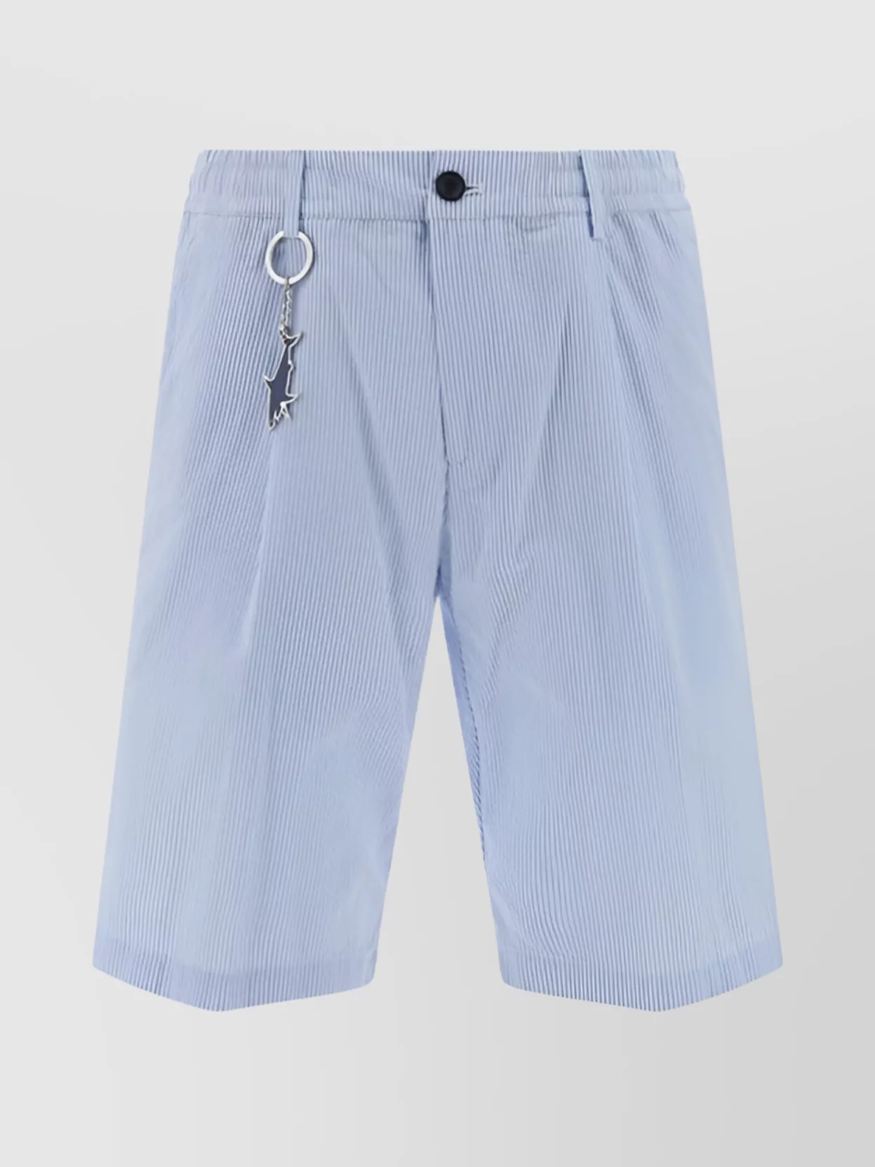 Shop Paul & Shark Striped Cotton Bermuda Shorts