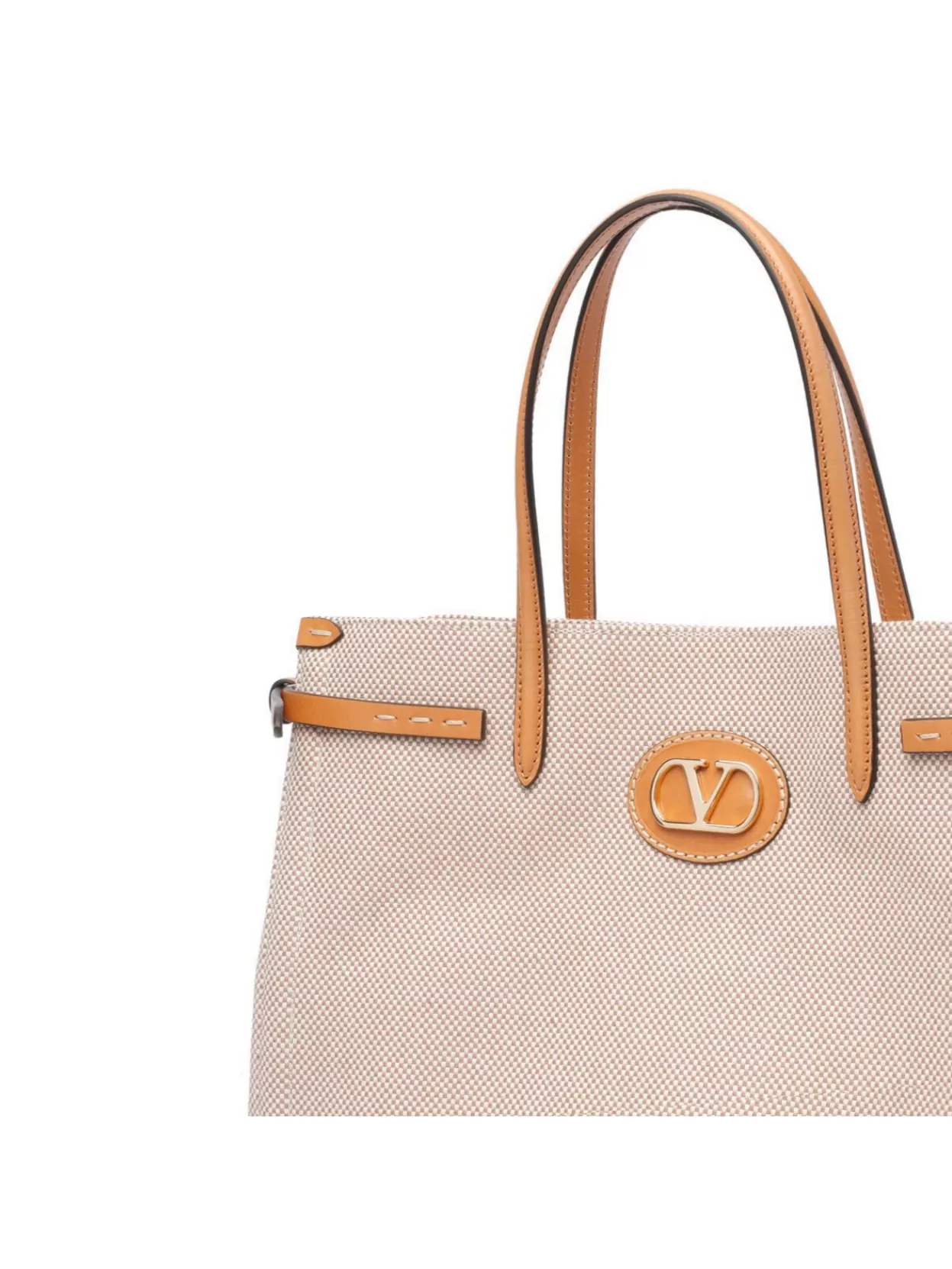 Valentino Medium Textured Tote Bag With 2 Handles