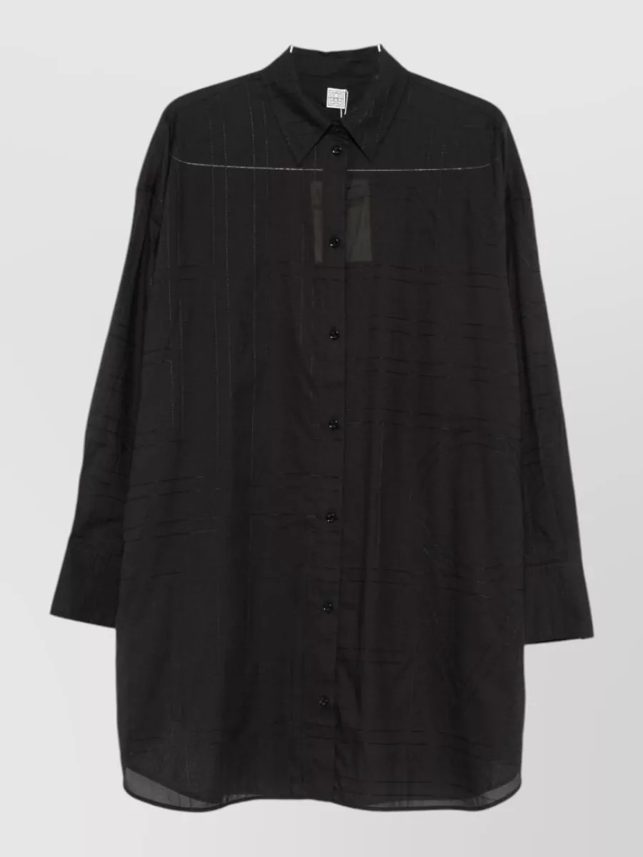 Totême oversized monogram cotton shirt