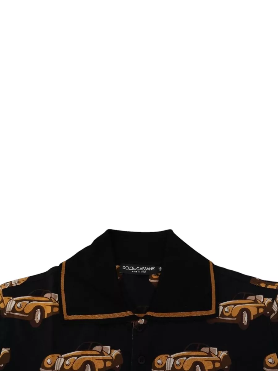 Dolce&Gabbana Printed Short-Sleeve Polo Shirt