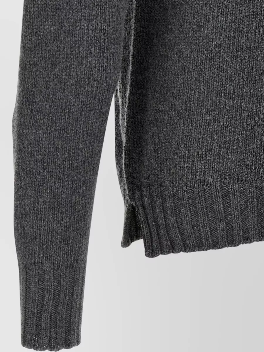 Ma'ry'ya Cashmere Blend High-Neck Long-Sleeve Jumper