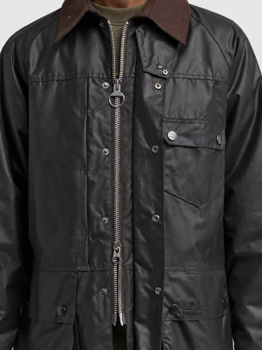 Barbour Waxed Cotton Single-Breasted Coat