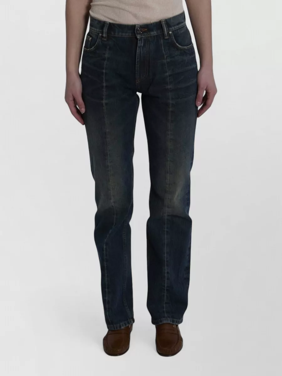 Versace denim mid-rise straight-leg jeans