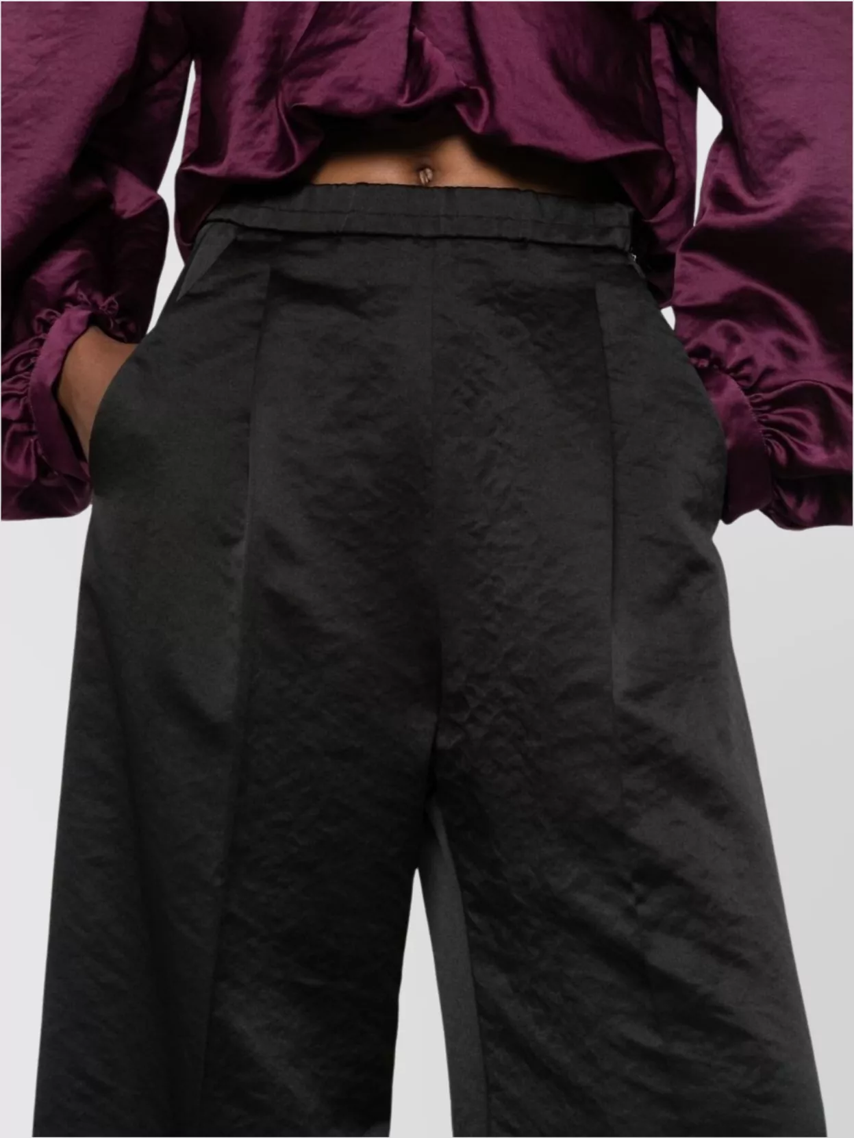 Forte Forte High Waist Wide Leg Trousers With Pockets