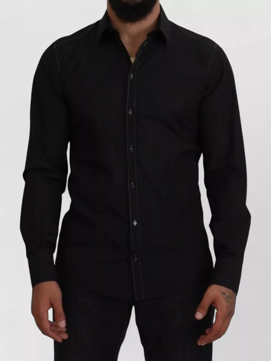 Dolce&Gabbana cotton collared long sleeve shirt