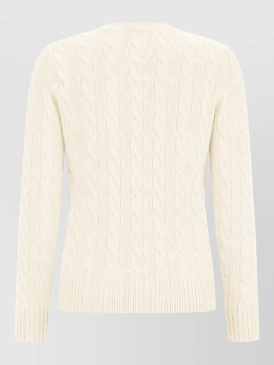 Polo Ralph Lauren Cable-Knit Wool Cashmere Crewneck Sweatshirt