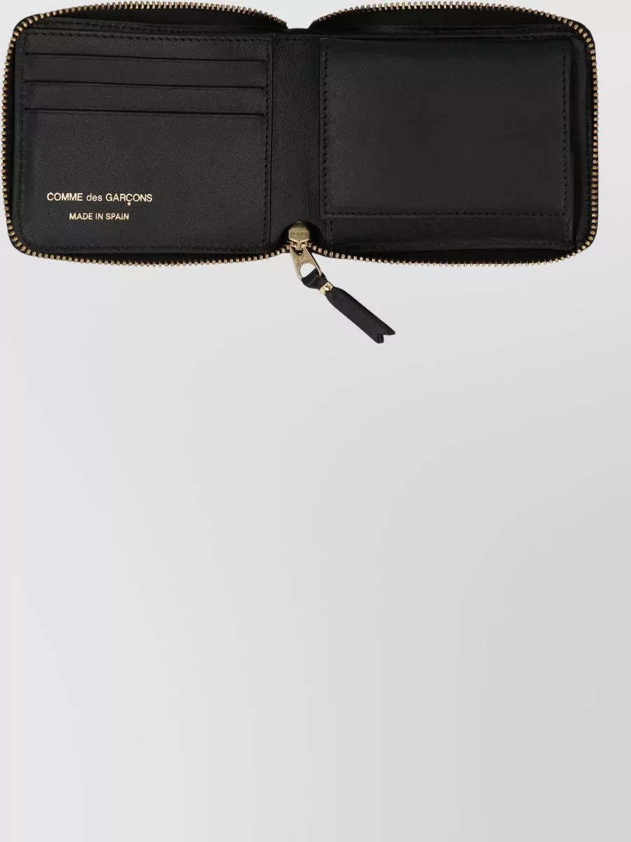 Comme Des Garçons Leather Wallet Polka Dot Motif