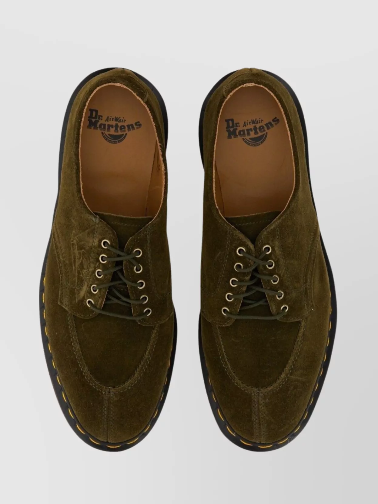 Dr Martens Suede Lace-Up Moccasins Rubber Sole