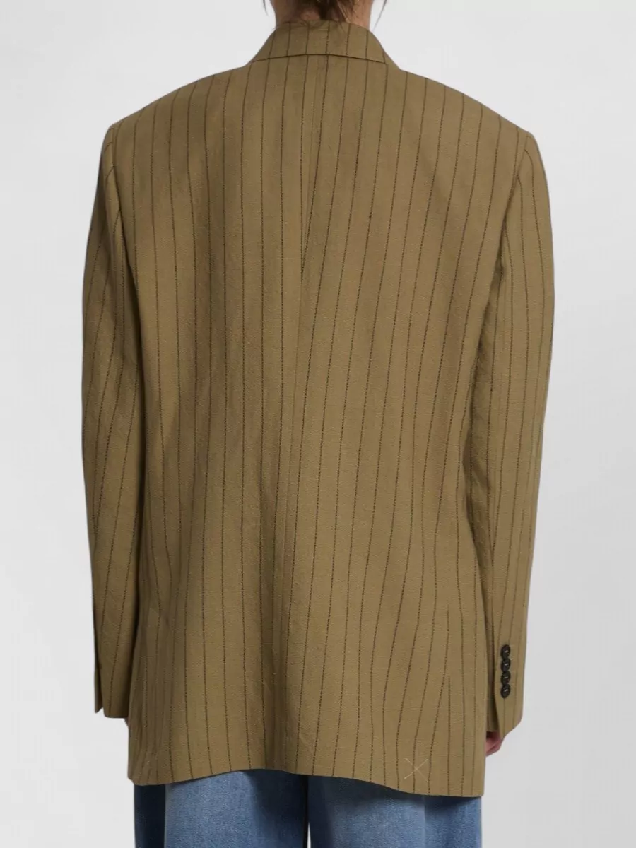Dolce&Gabbana Linen Striped Double-Breasted Blazer