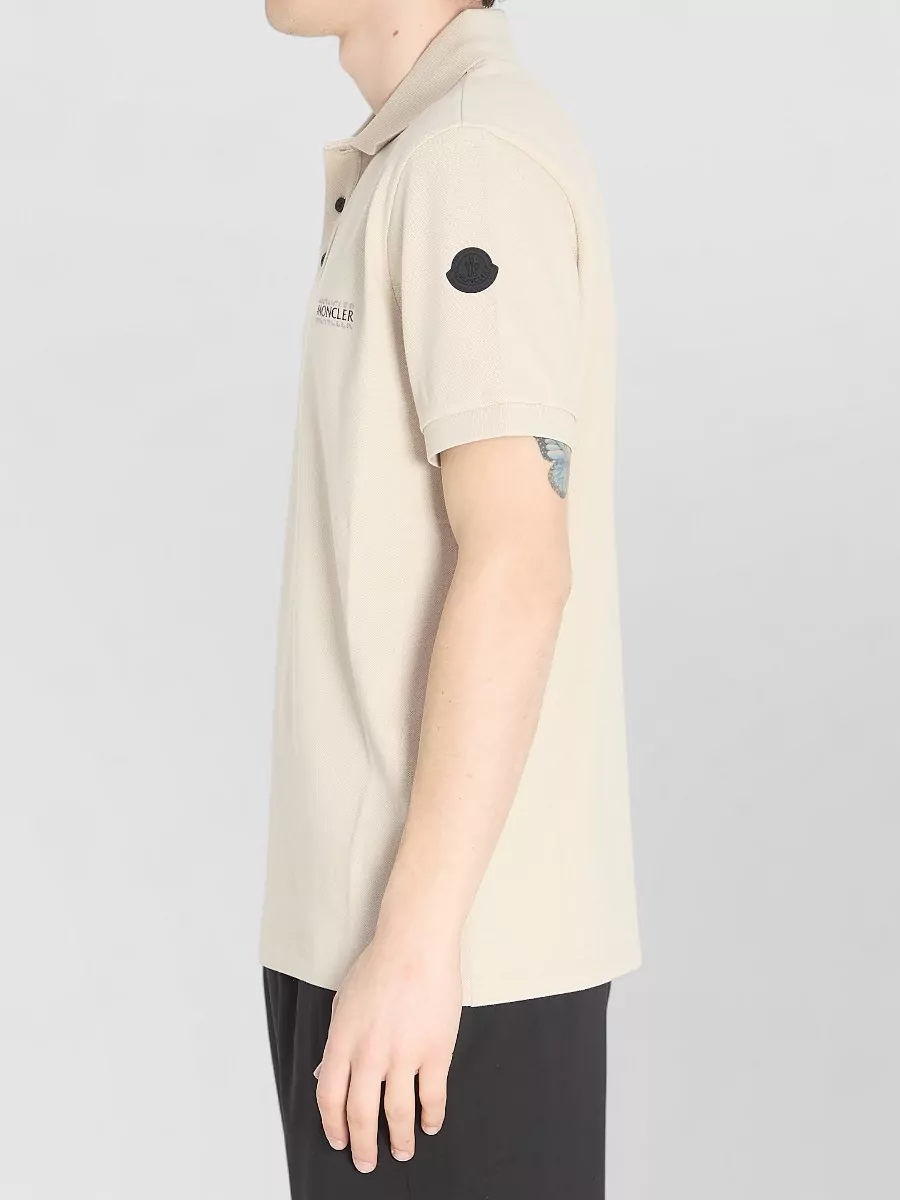Moncler Cotton Piqué Polo Shirt Regular Fit