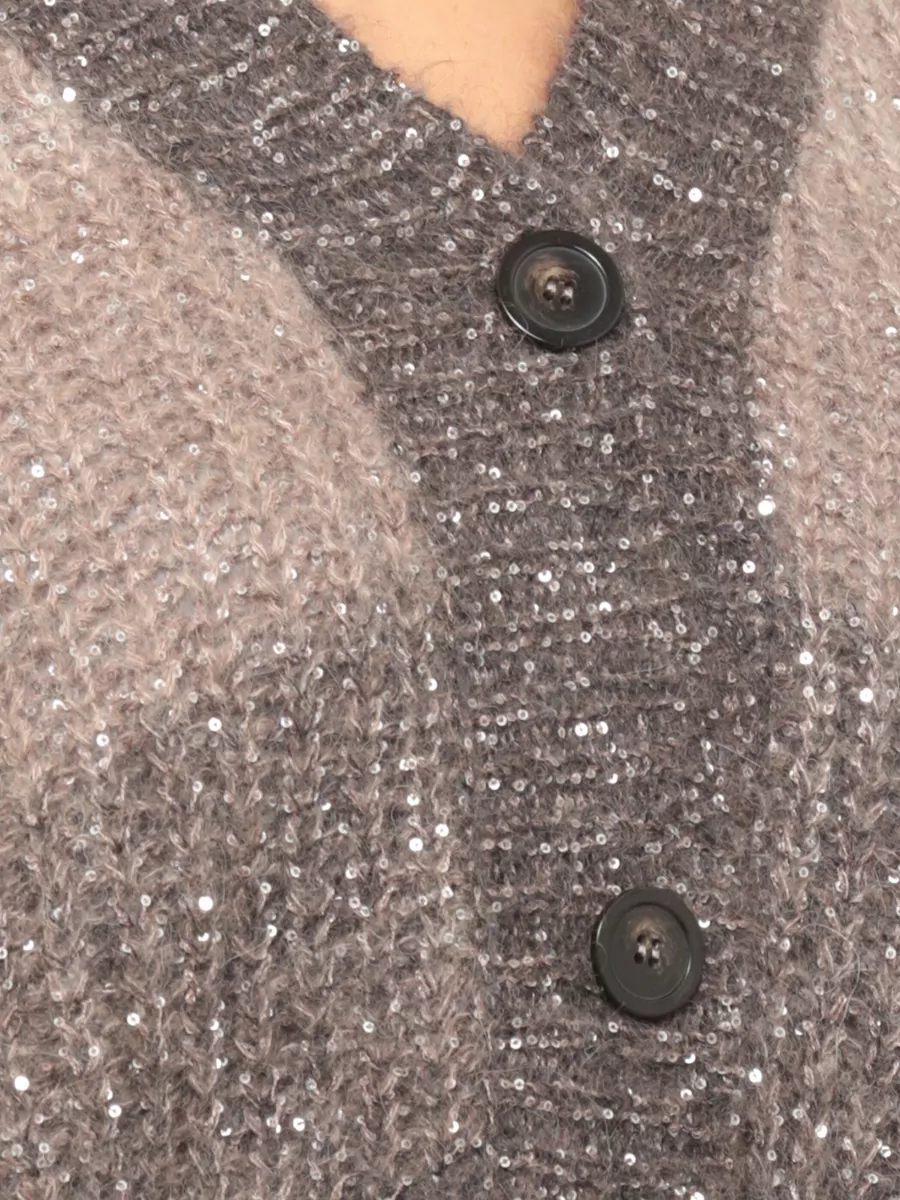 D.exterior Sequin Knit Cardigan