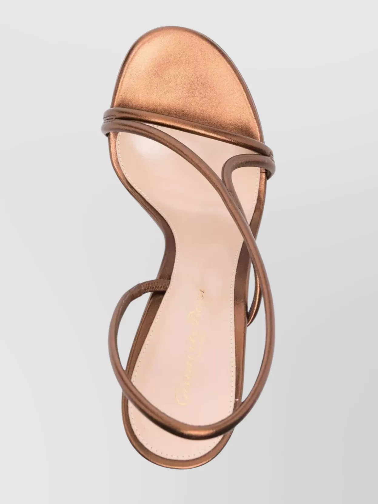 Gianvito Rossi Metallic Strappy Open Toe High Heel Sandal