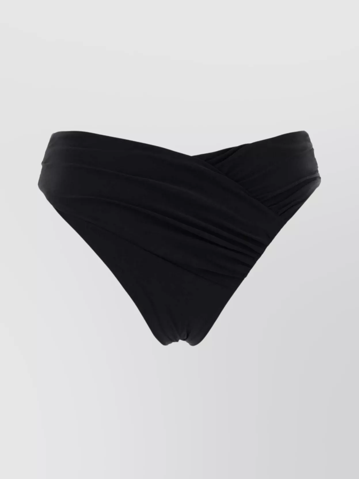 Magda Butrym High-waisted Bikini Bottom Ruched Detailing In Black