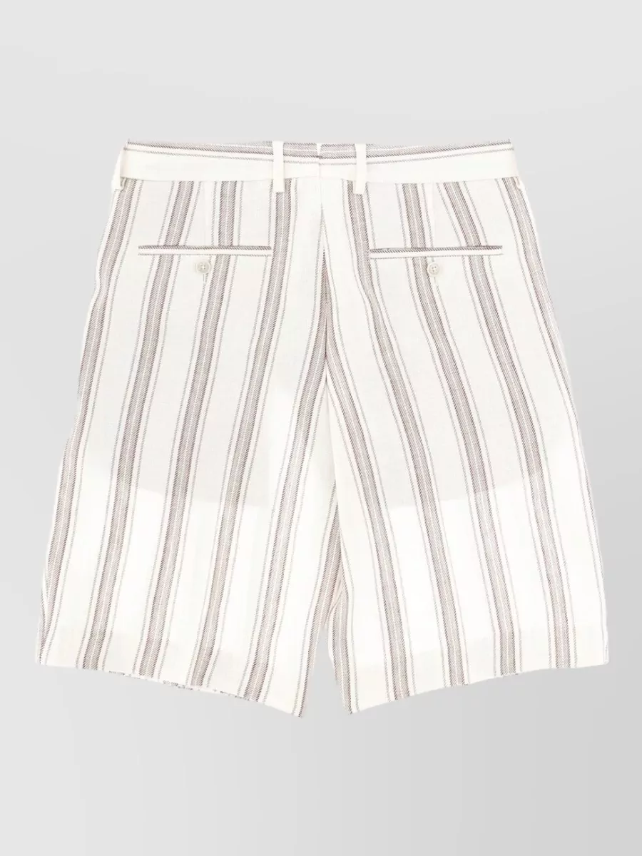 Boss Linen Cropped Trousers