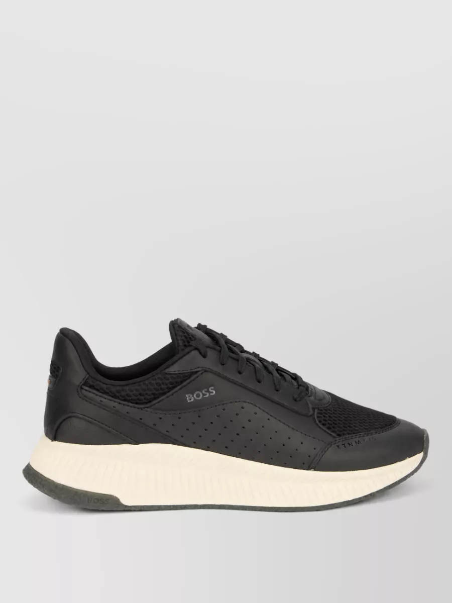 Boss Calfskin Low-Top Sneakers