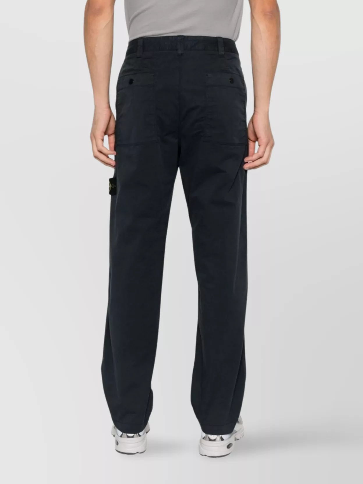 Stone Island Cargo Trousers With Logo And Pockets