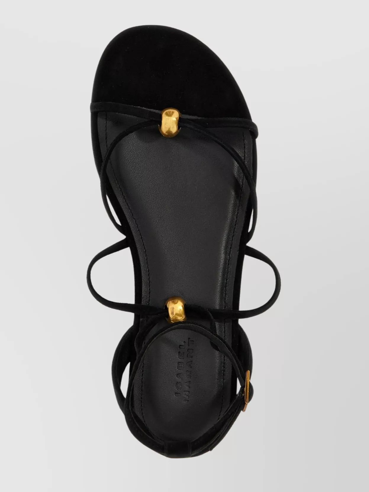Isabel Marant Flat Sandals Gold-Tone Hardware Strappy Design