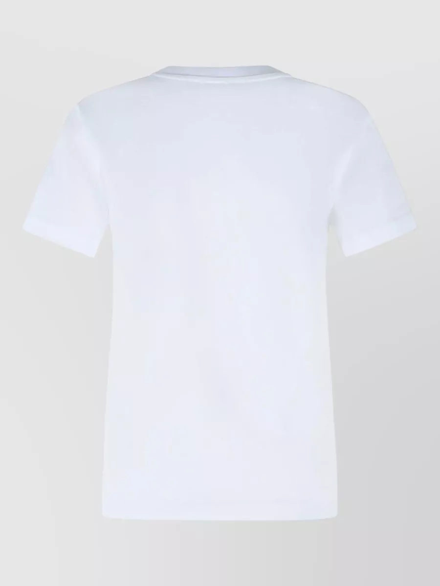 Closed Cotton Round Neck Short Sleeve T-Shirt