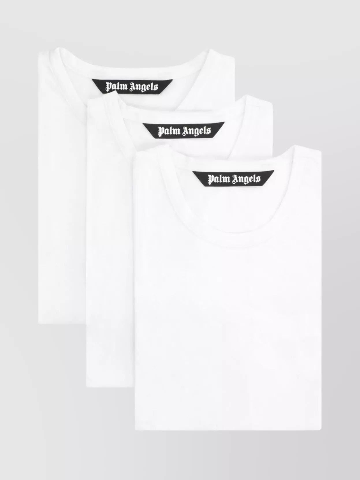 Palm Angels Trio Of Cotton T-Shirts With Short Sleeves