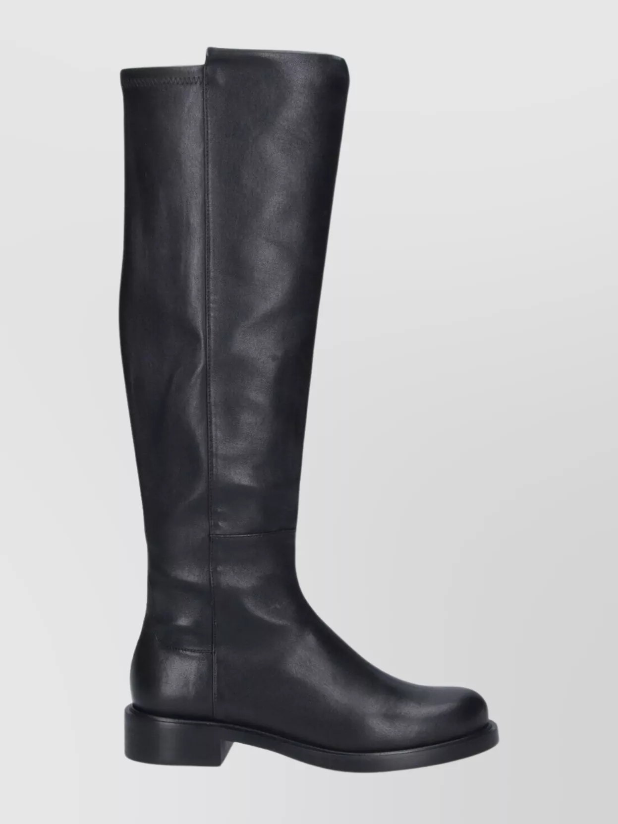 Stuart Weitzman Knee-High Round Toe Block Heel Boots