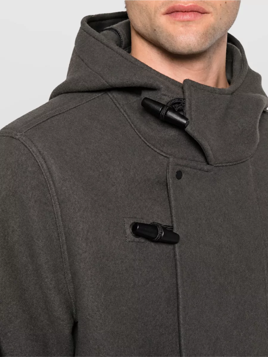 Stone Island Cashmere Wool Hooded Coat