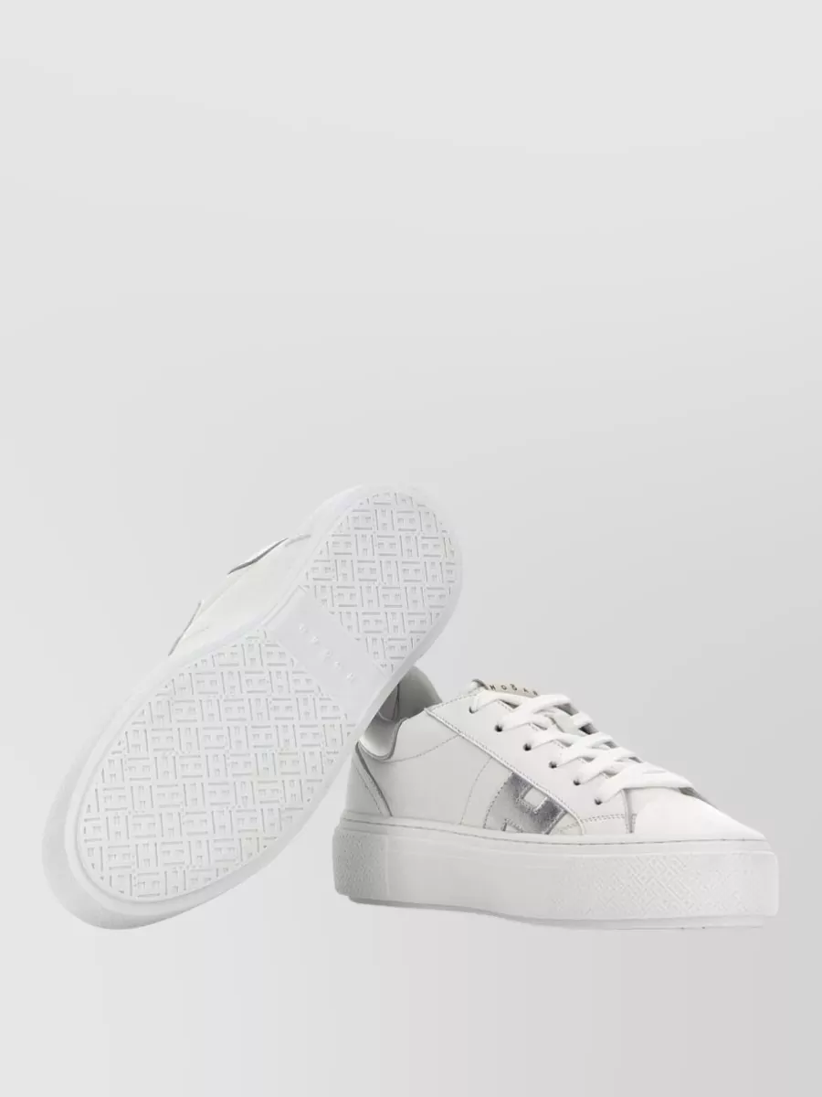 Hogan Low Top Sneakers Silk Upper Metallic Accents