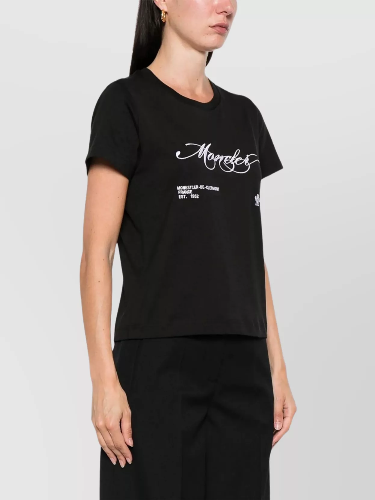 Moncler Short Sleeve Round Neck Graphic Print