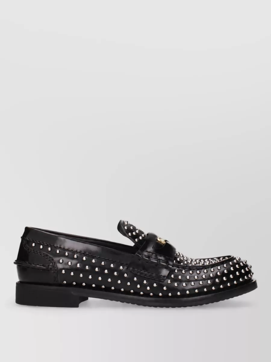 Miu Miu Leather Slip-On Loafers