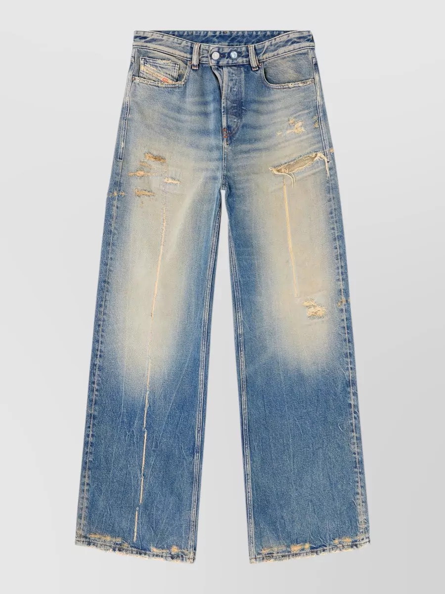 Diesel Denim Low-Rise Wide-Leg Jeans