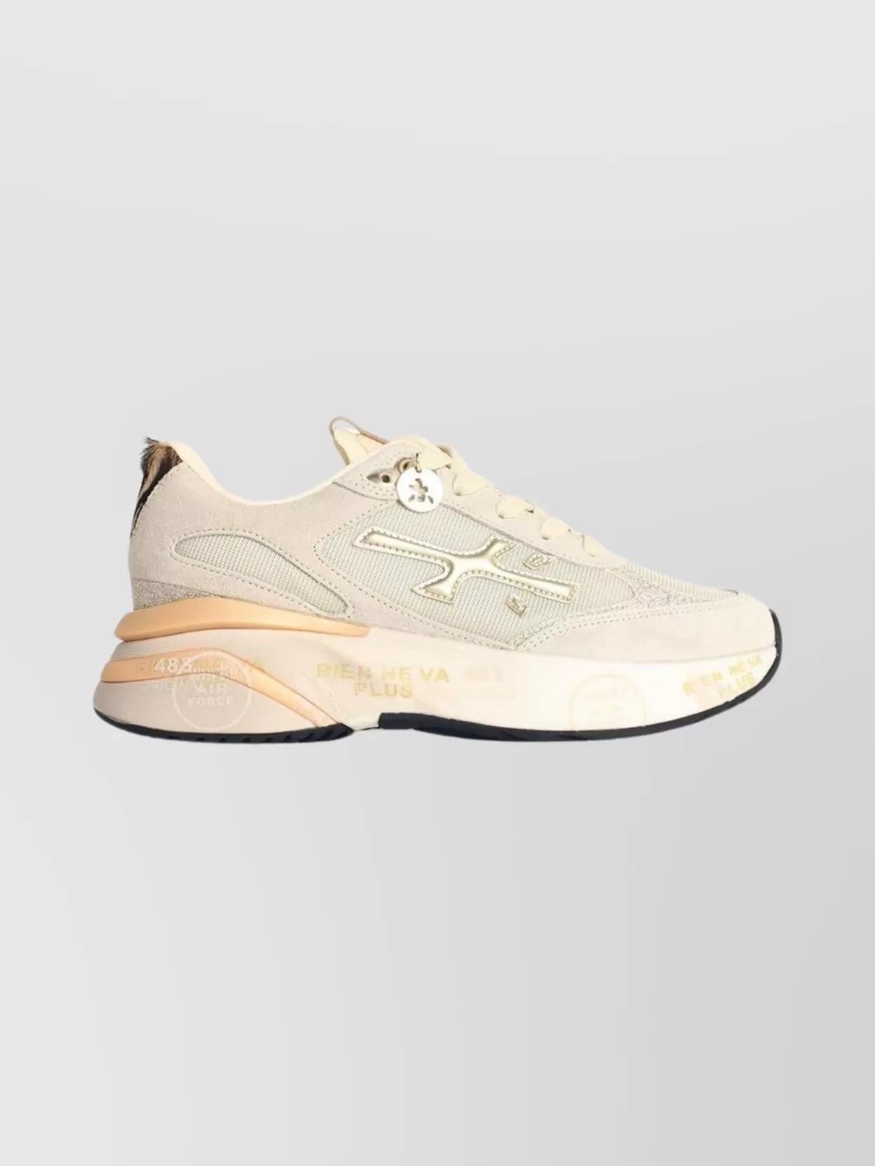 Premiata Suede Blend Sneakers Contrast Sole
