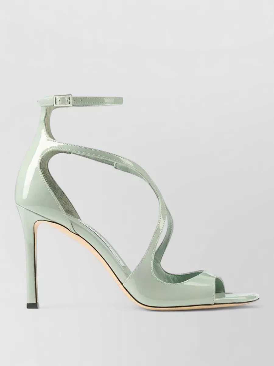 Jimmy Choo leather square-toe ankle-strap sandals