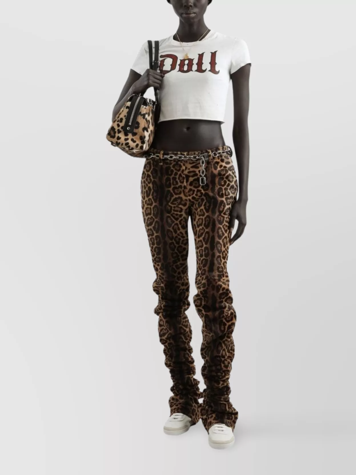 Dolce & Gabbana Graphic Print Cropped Top With Short Sleeves In White
