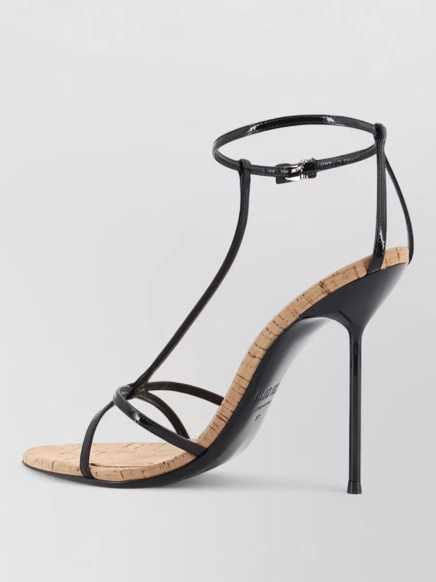Paris Texas Leather T-Strap Sandals