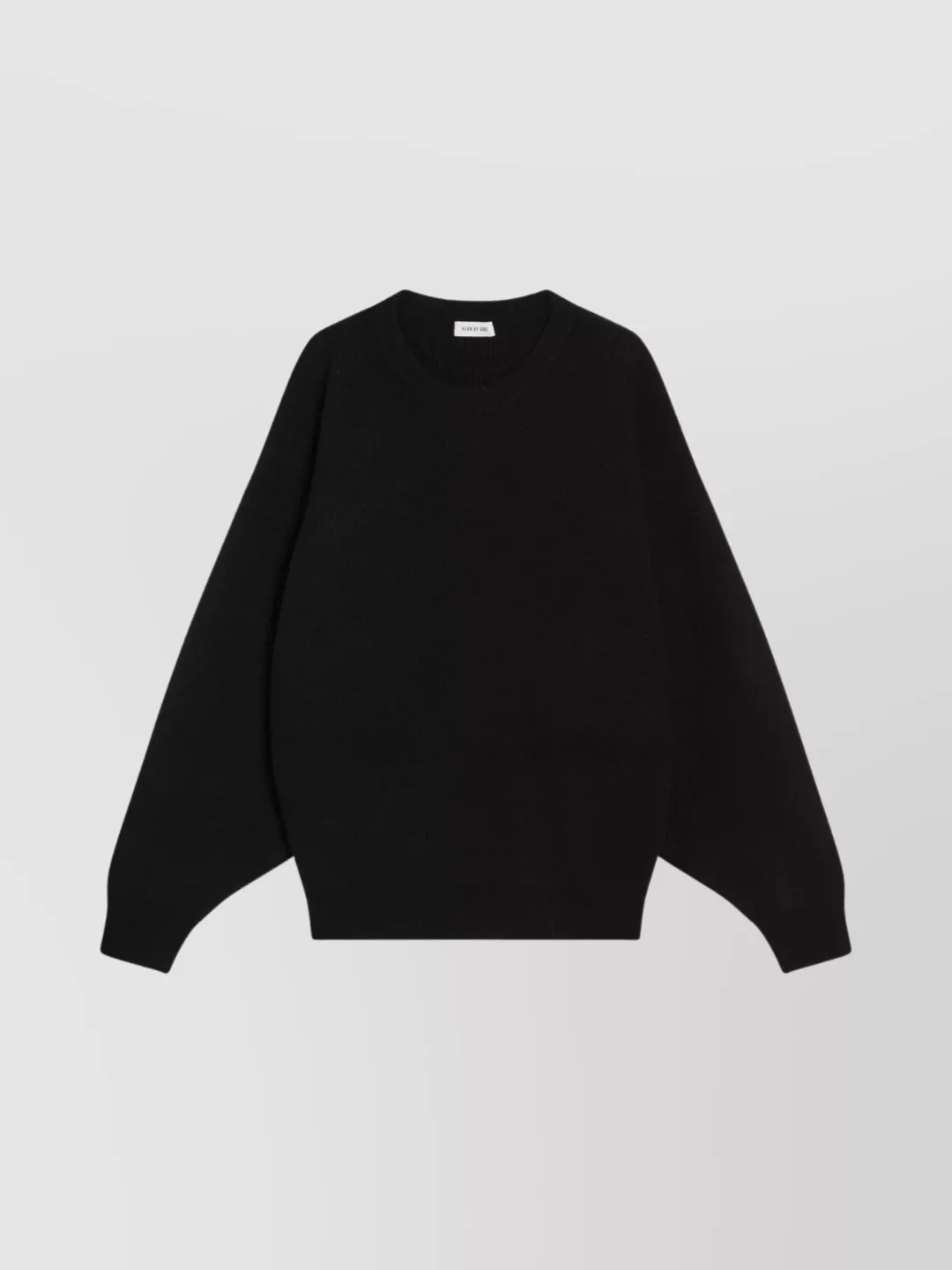 Fear Of God Wool Crewneck Sweater With Ribbed Cuffs And Hem In Black