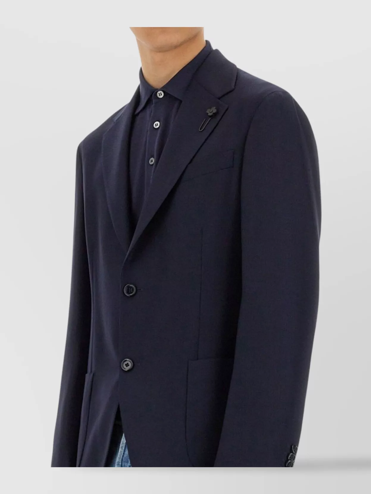 Lardini Tailored Jacket With Buttoned Cuffs