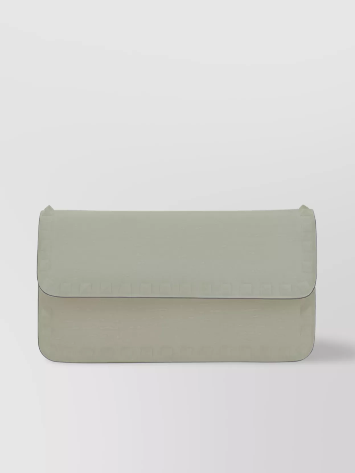 Shop Valentino Rockstud Grained Leather Clutch Bag