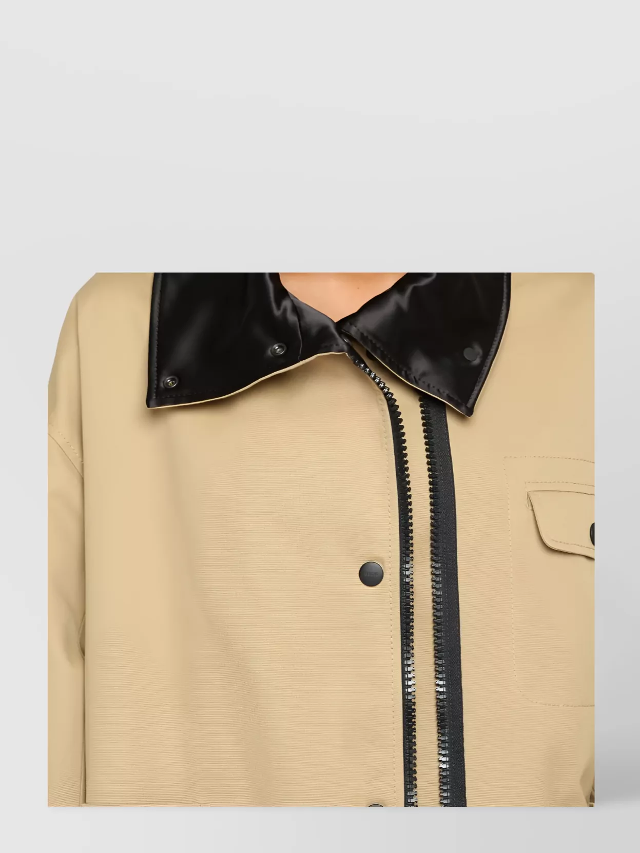 Shop Msgm Zip And Snap Padded Jacket