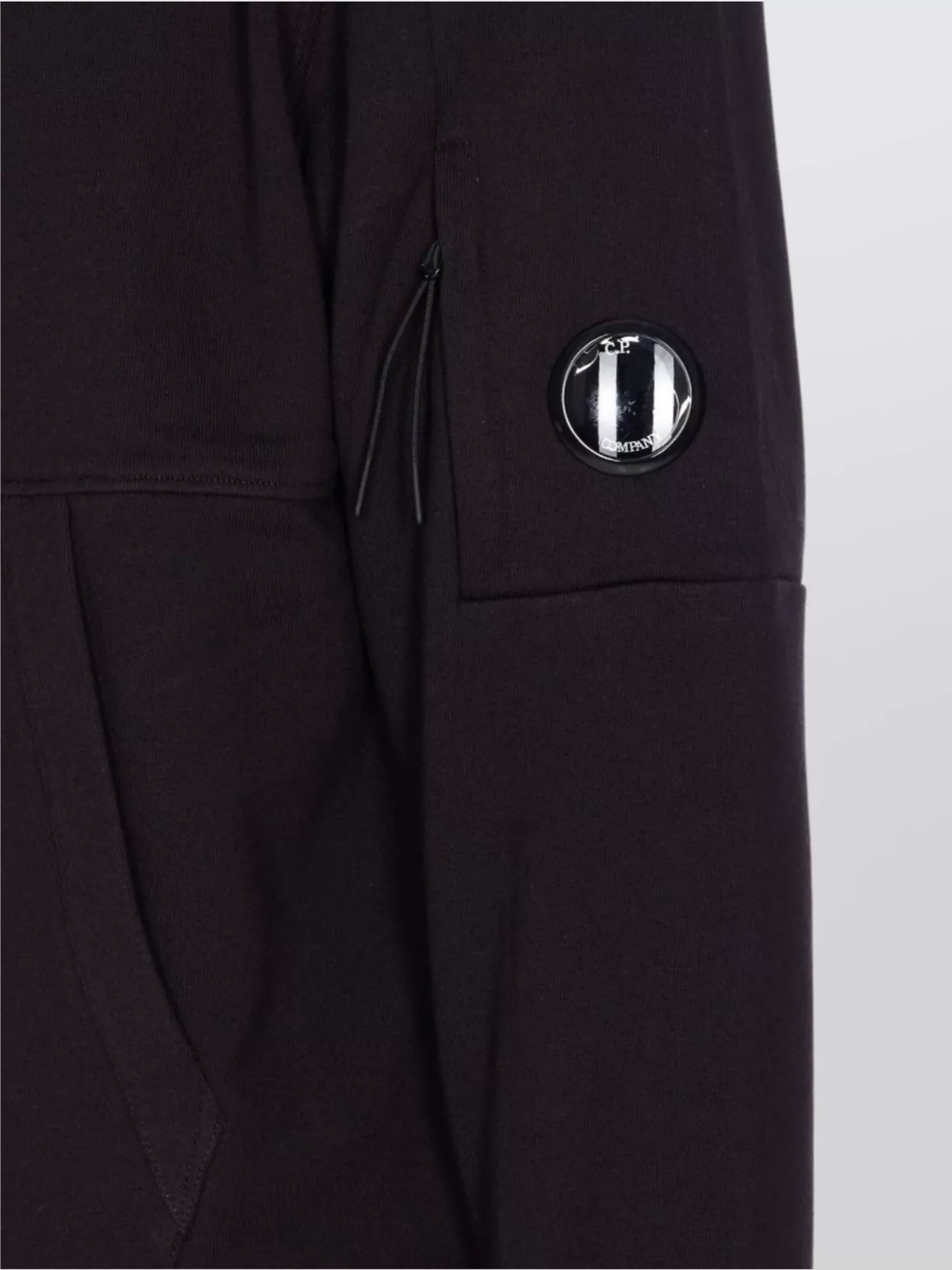 C.p. Company Crewneck Sweatshirt With Arm Patch And Hood