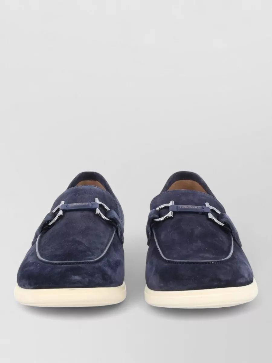 Ferragamo leather boat shoes
