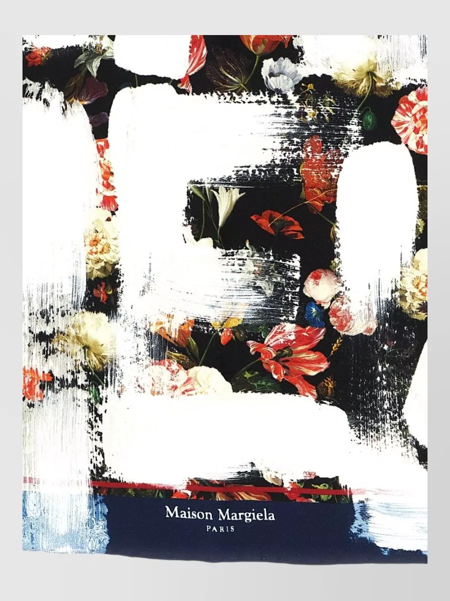 Maison Margiela silk floral-print square scarf