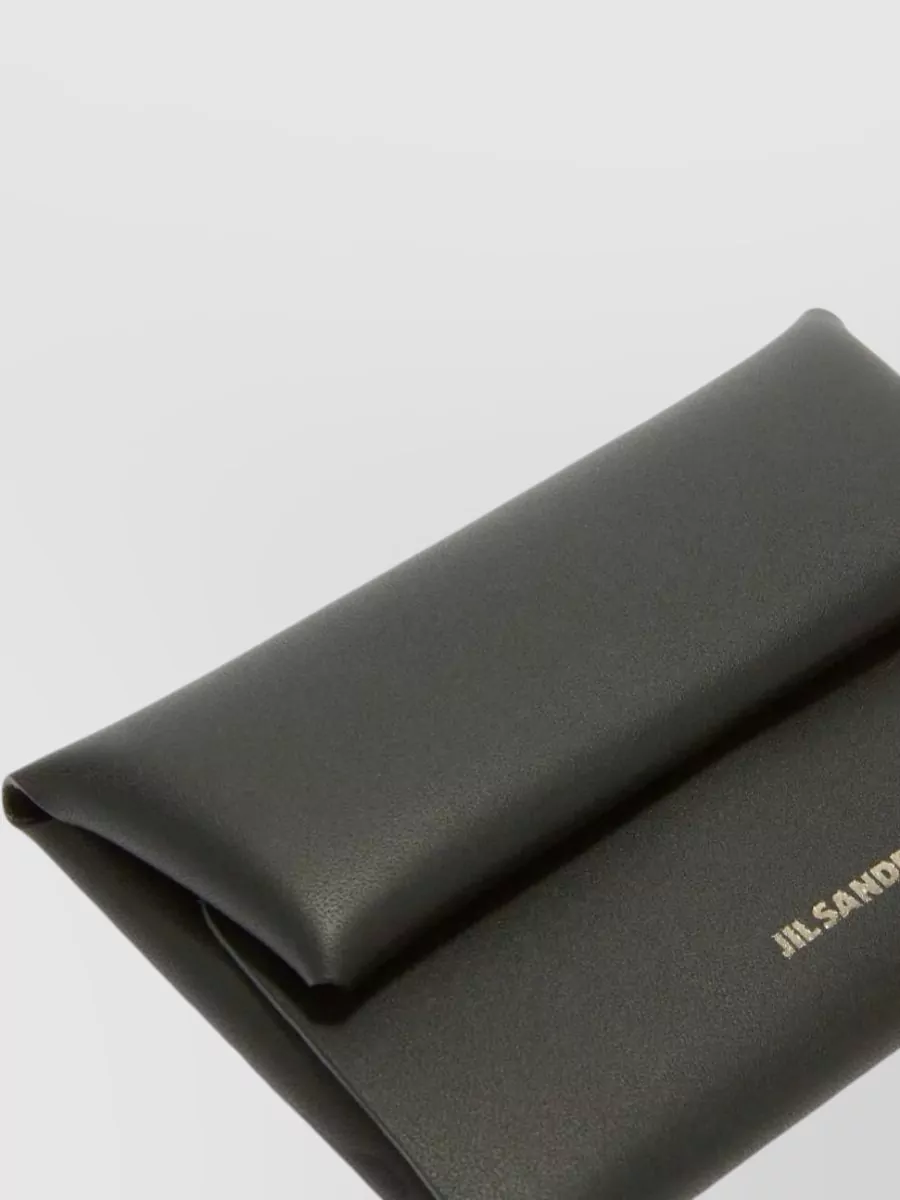 Jil Sander Leather Logo Print Wallet