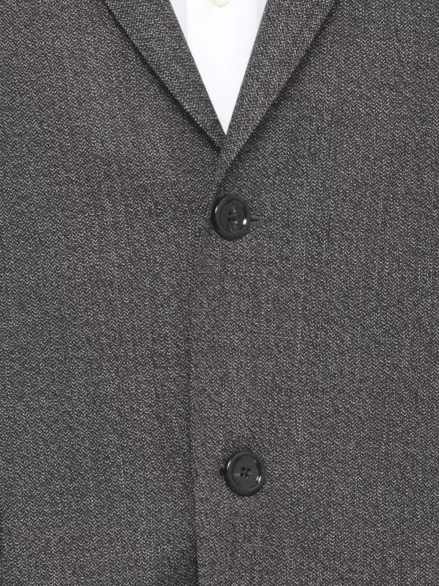Lardini Wool Suit Structured Lapel Collar Vents