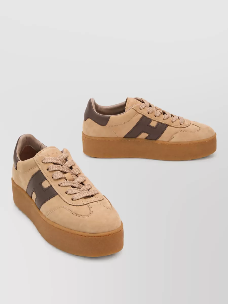 Hogan Leather lace-up sneakers